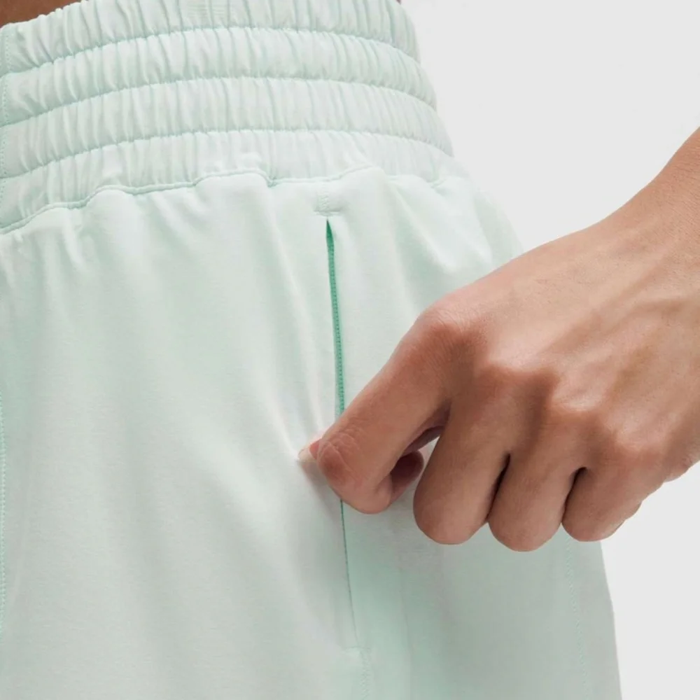 Lululemon | Hotty Hot High-Rise Lined Short 4" | Mint Breeze | Size 12 - Picture 3 of 10